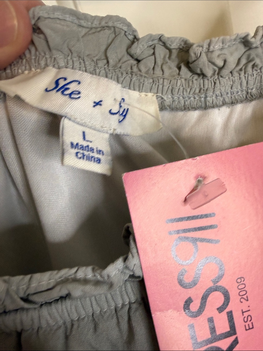 NWT Gray Tie-Dye Maxi Dress with Spaghetti Straps - Picture 3 of 8